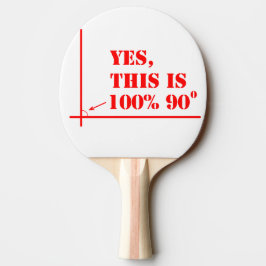 Deze hoek is 100% 90 graden tafeltennisbatje