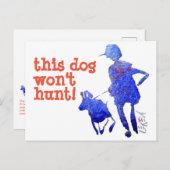 Deze hond jaagt niet! #111020 briefkaart (Voorkant / Achterkant)