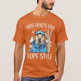 Deze honden kregen helling stijl cool skiën hond r t-shirt
