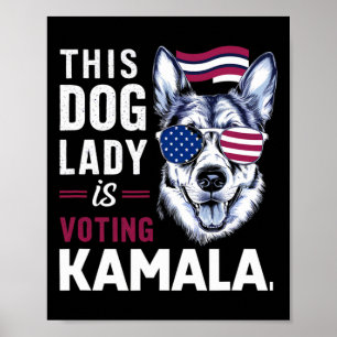 Deze hondendame stemt op Kamala Poster