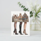 Deze huizen hebben collage met benen briefkaart (Staand voorkant)