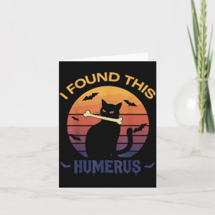 Deze Humerus T-shirt Halloween Zwarte Kat Kaart