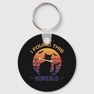Deze Humerus T-shirt Halloween Zwarte Kat Sleutelhanger