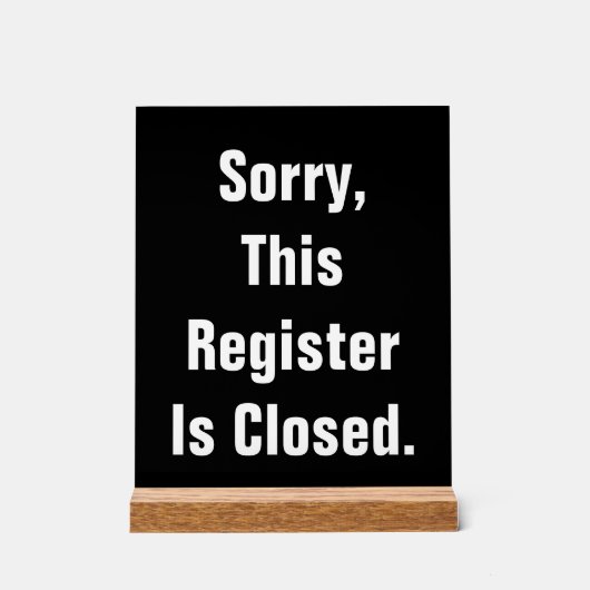 Deze inschrijving is zwart gesloten acryl bord (Voorkant)