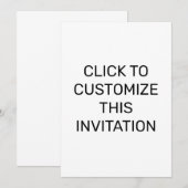 DEZE INVITATIE AANPASSEN KAART (Voorkant / Achterkant)