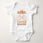 Deze IRL houdt van Bacon Love Gift Idee Romper (Voorkant)