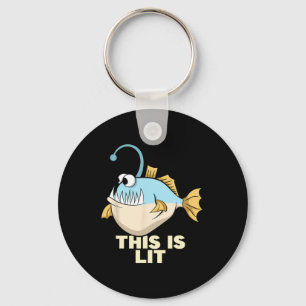 Deze Is Lit Zeeduivel Monster Vissen Visser Sleutelhanger