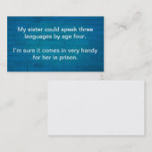 Deze is om de computers stil te leggen contactkaartje (Voorkant / Achterkant)