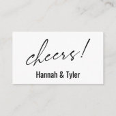 Deze is op Amerikaanse Typografie Drink Ticket Informatiekaartje (Achterkant)