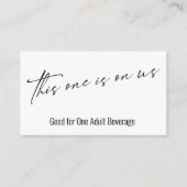 Deze is op Amerikaanse Typografie Drink Ticket Informatiekaartje (Voorkant)