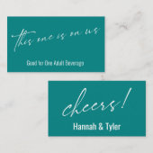 Deze is op ons Blauwgroen Drink-kaartje Informatiekaartje (Voorkant / Achterkant)