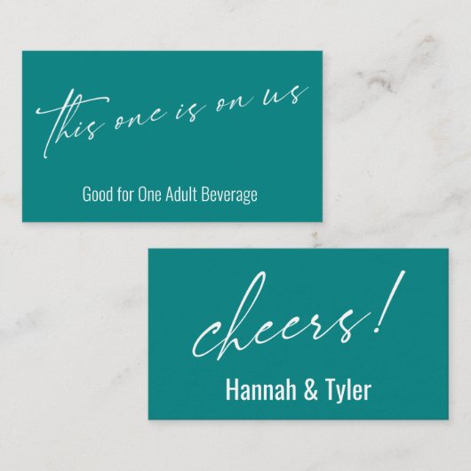 Deze is op ons Blauwgroen Drink-kaartje Informatiekaartje (Voorkant / Achterkant)