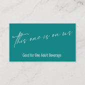 Deze is op ons Blauwgroen Drink-kaartje Informatiekaartje (Voorkant)