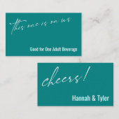 Deze is op ons Blauwgroen Drink-kaartje Informatiekaartje (Voorkant / Achterkant)