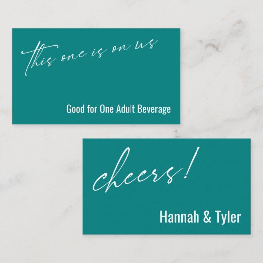 Deze is op ons Blauwgroen Drink-kaartje Informatiekaartje (Voorkant / Achterkant)