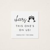 Deze is op ons bruiloft-Drink. Vierkante Visitekaartjes (Voorkant)