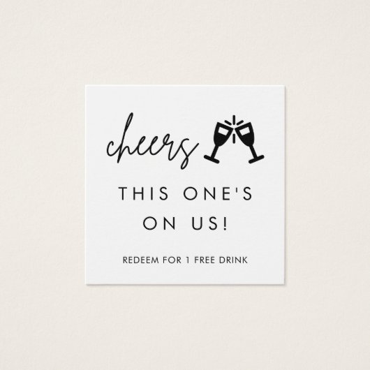 Deze is op ons bruiloft-Drink. Vierkante Visitekaartjes (Voorkant)