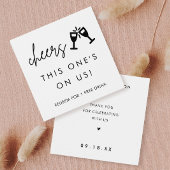 Deze is op ons bruiloft-Drink. Vierkante Visitekaartjes