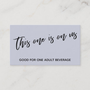 Deze is op ons Casual Dusty Blue Drink Ticket Informatiekaartje