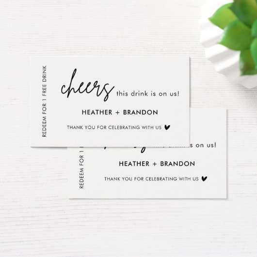 Deze is op ons Drink Ticket Kaarten Visitekaartje (Bureau)