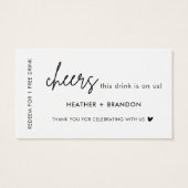 Deze is op ons Drink Ticket Kaarten Visitekaartje (Achterkant)