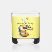 "Deze is voor Jimmy" Margarita & Sandals design Whisky Glas (Voorkant)