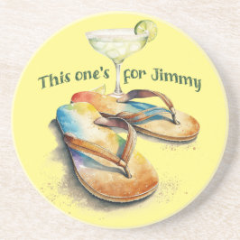 "Deze is voor Jimmy" Margarita & Sandals design Zandsteen Onderzetter