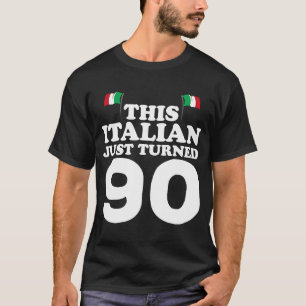Deze Italiaan is net 90 geworden Italië 90ste verj T-shirt