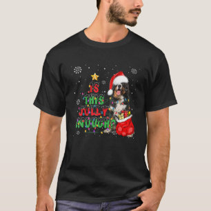 Deze Jolly genoeg Bernese Mountain Dog Merry Chris T-shirt