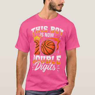 Deze jongen dubbel cijfers basketbal 10 jaar oude  t-shirt