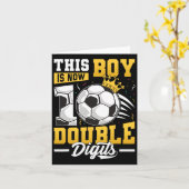 Deze jongen dubbele cijfers voetbal 10 jaar oude j kaart (Gele Bloem)