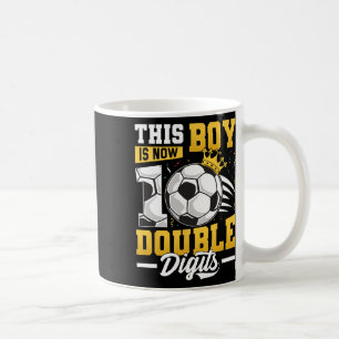 Deze jongen dubbele cijfers voetbal 10 jaar oude j koffiemok