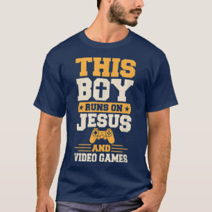 Deze jongen gaat op Jezus en Videogames Christelij T-shirt