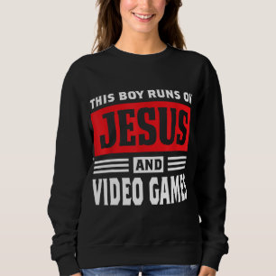 Deze jongen gaat op Jezus en Videogames Christelij Trui