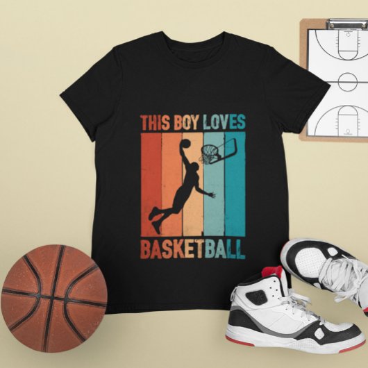 Deze jongen houdt van basketbal t-shirt
