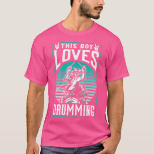 Deze jongen houdt van drummer-liefhebber drum Intr T-shirt
