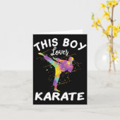 Deze jongen houdt van karate kaart (Gele Bloem)