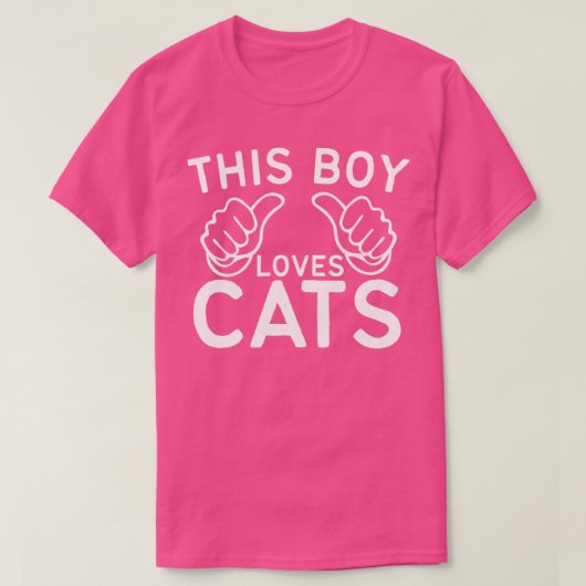 Deze jongen houdt van kat t-shirt (Design voorkant)