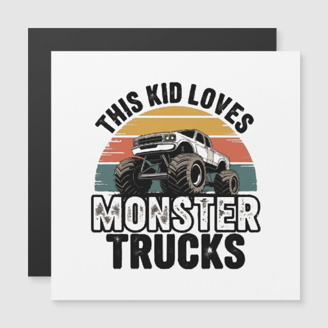 Deze jongen houdt van monstertrucks (Voorkant / Achterkant)