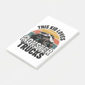 Deze jongen houdt van monstertrucks post-it® notes (Schuin)