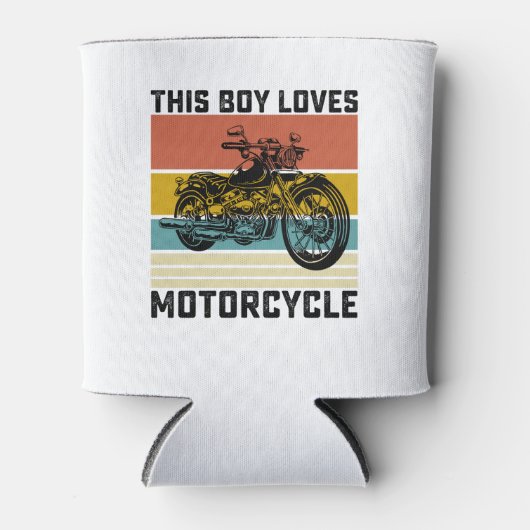Deze jongen houdt van motorfietsen blikjeskoeler (Voorkant)