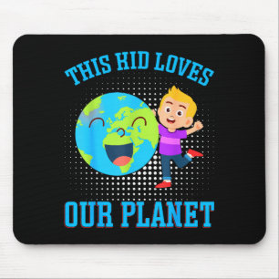 Deze jongen houdt van onze planeet _1 muismat