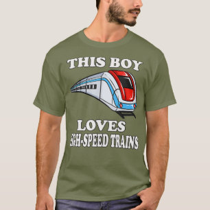 Deze jongen houdt van speed treinen peutertrein t-shirt