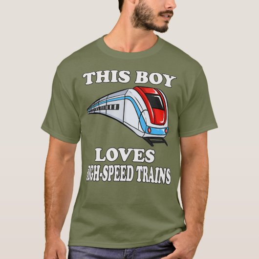 Deze jongen houdt van speed treinen peutertrein t-shirt (Voorkant)