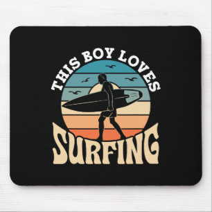 Deze Jongen Houdt Van Surfen Surf Surfer Surfplank Muismat