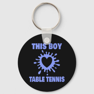 Deze jongen houdt van Tennis Fun Table Tennis Play Sleutelhanger