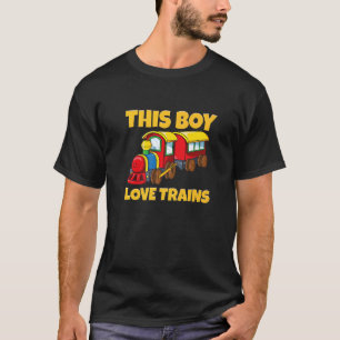 Deze jongen houdt van treinen en spoorwegen t-shirt