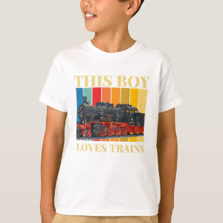 deze jongen houdt van treinen t-shirt