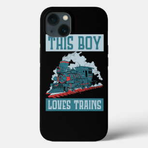 Deze jongen houdt van treinen wagon trein Case-Mate iPhone case