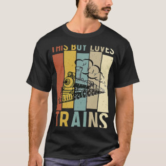 Deze jongen houdt van treinstel-boottreinen t-shirt